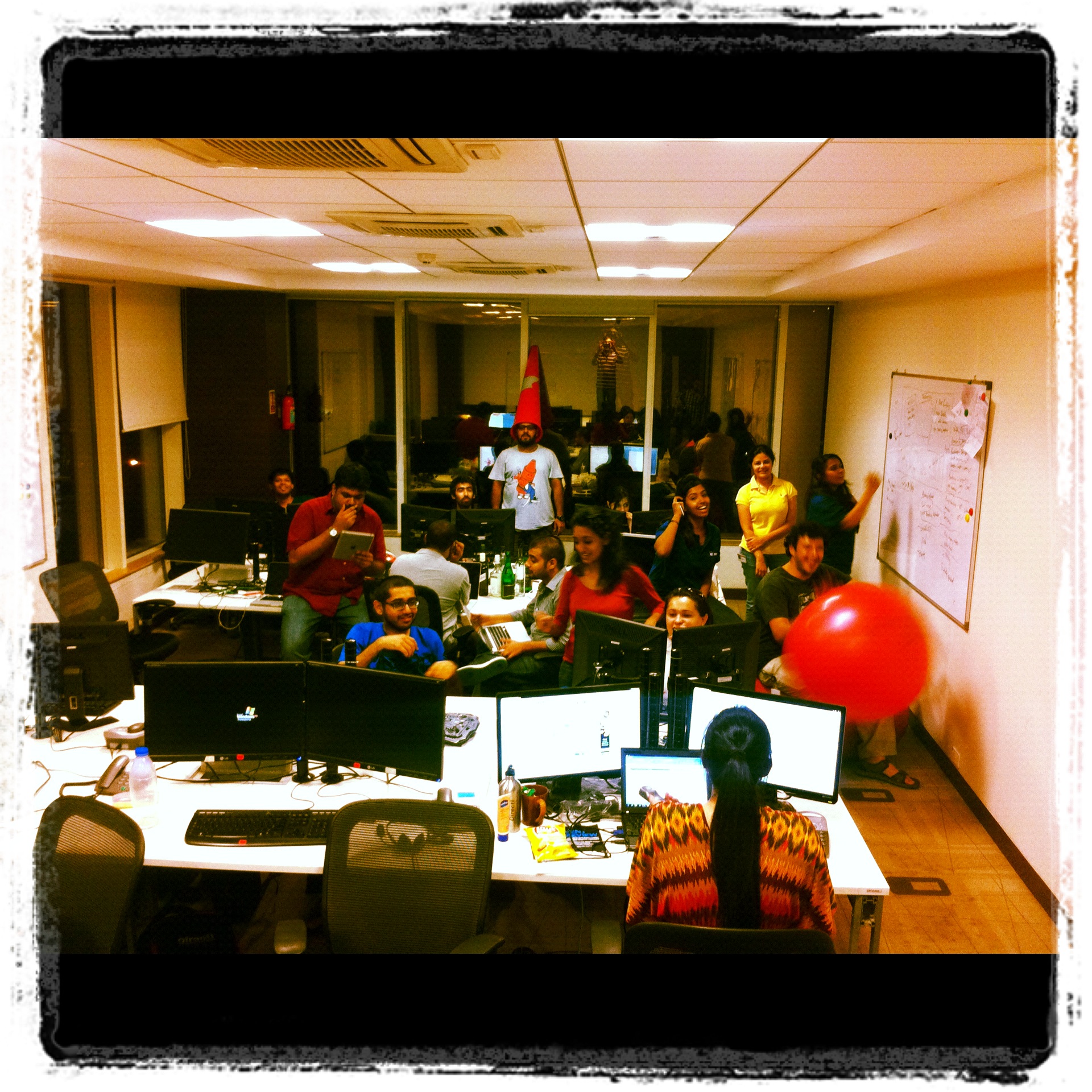 The ResellerClub Team working hard on a Friday night!