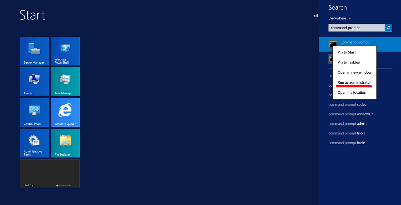 run as admin using CUI