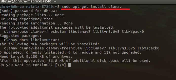 install clamav on PC