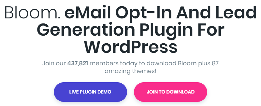 bloom wordpress subscription plugin