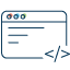 website with code icon